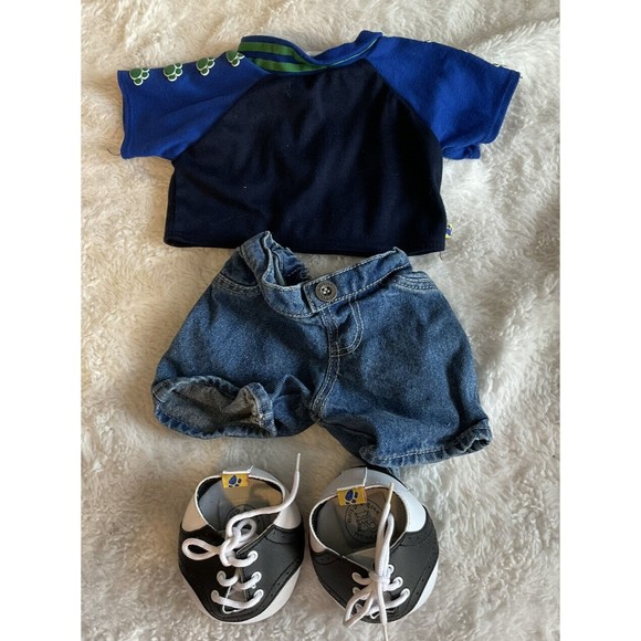 Build A Bear Workshop Orange Bear & Bear 15” Stuffed Animals W/ Clothes. Read - Picture 7 of 10